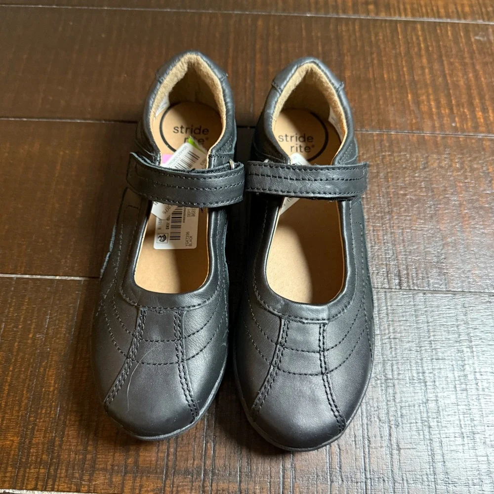 Stride Rite Claire Mary Jane Girls 13M Black Leather Uniform School Shoe NEW